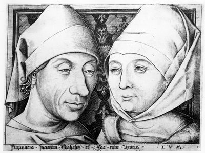 Portrait of Israhel van Meckenem and his wife Ida, c.1490 by Israhel van Meckenem the younger